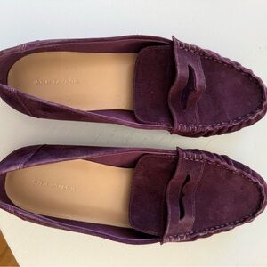 Ann Taylor Rich Purple Suede Loafers
